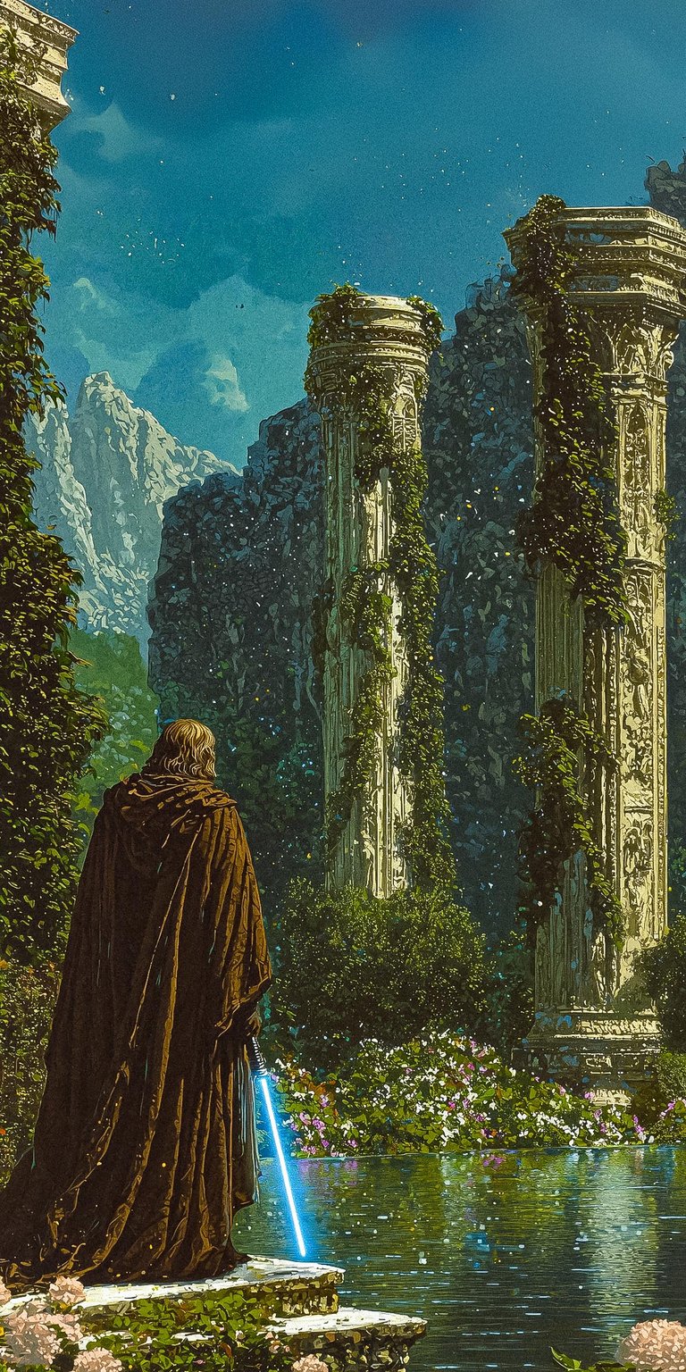 Jedi Business Star Wars art iPhone wallpaper 4K