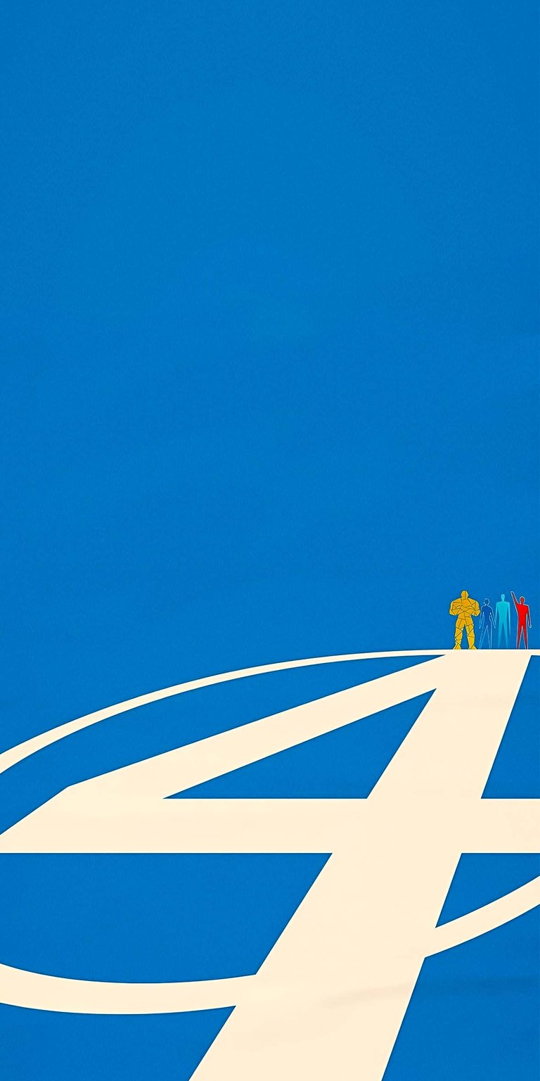 Fantastic 4 movie minimalist logo design iOS wallpaper HD