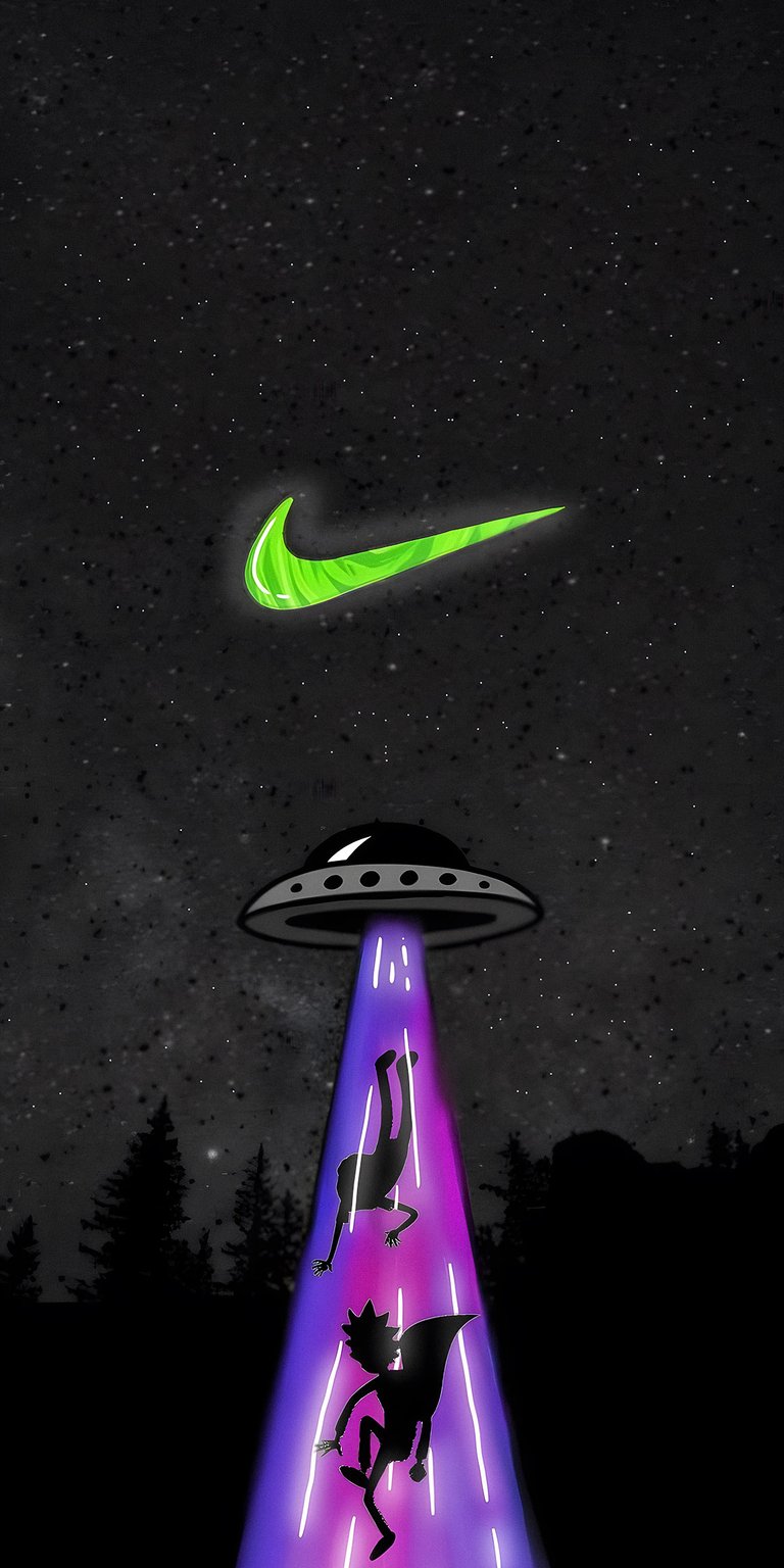 Aliens with nike logo wallpaper iPhone