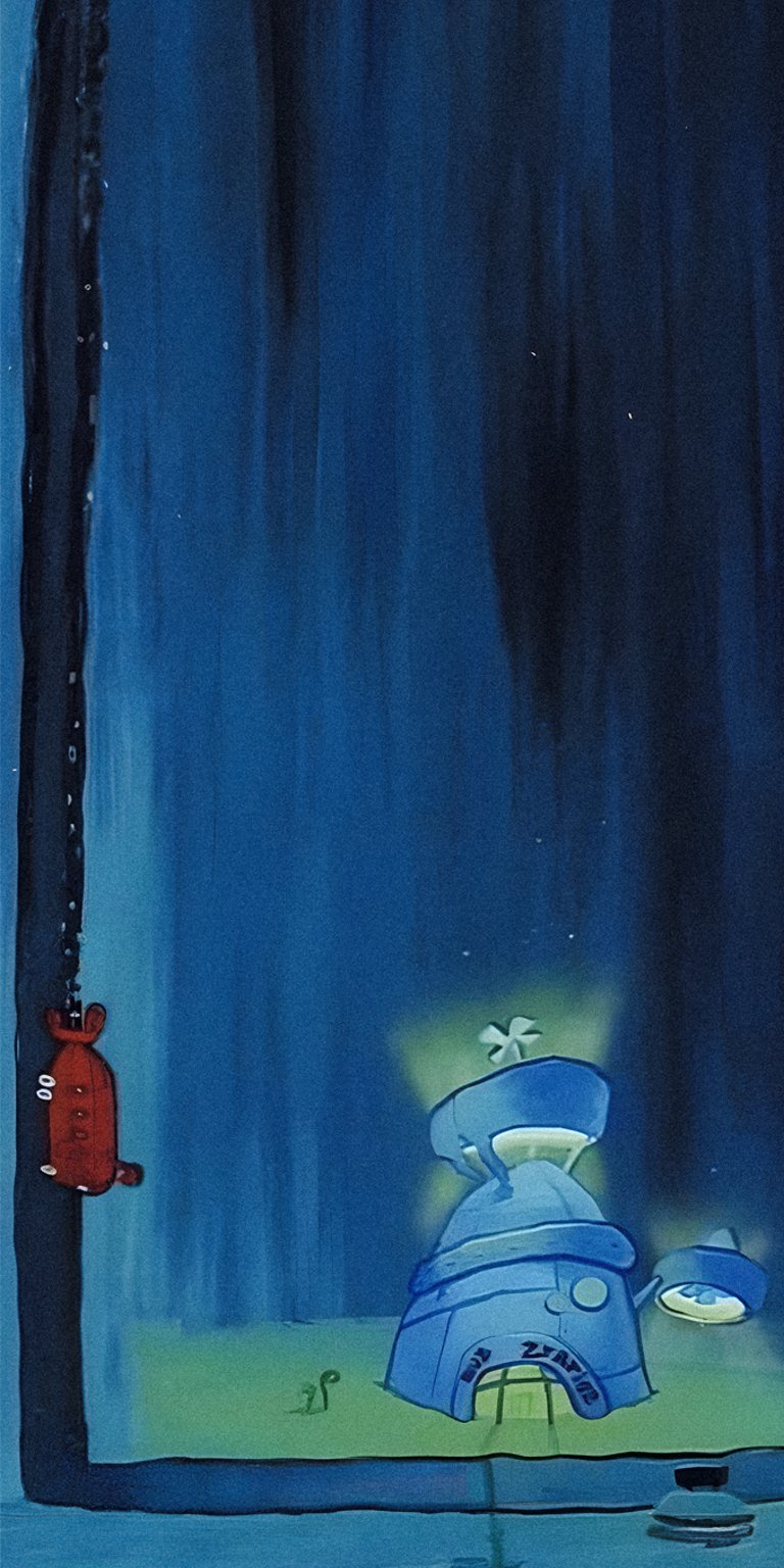 cartoon 90s spongebob drawing nostalgic rock bottom