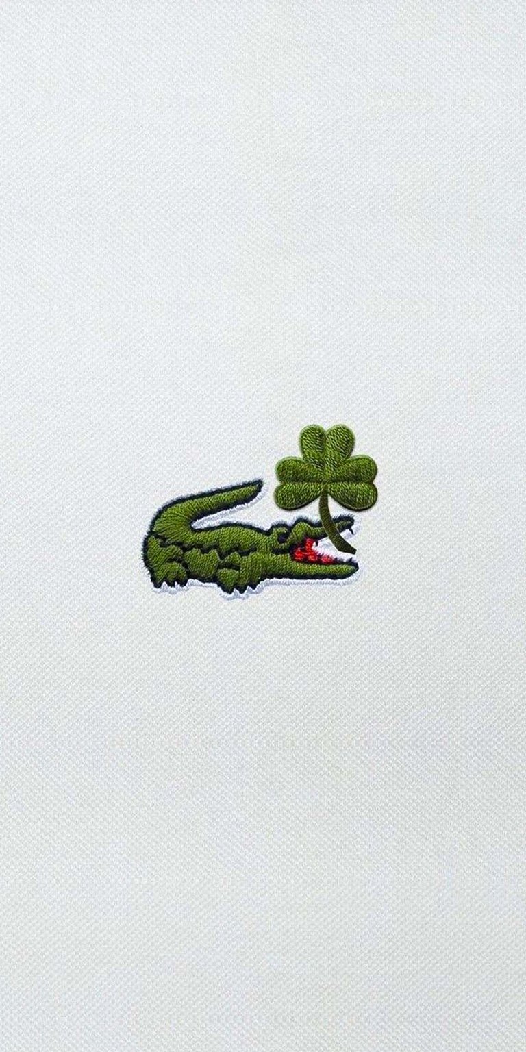 Alligator with four leaf clover white background HD wallpaper