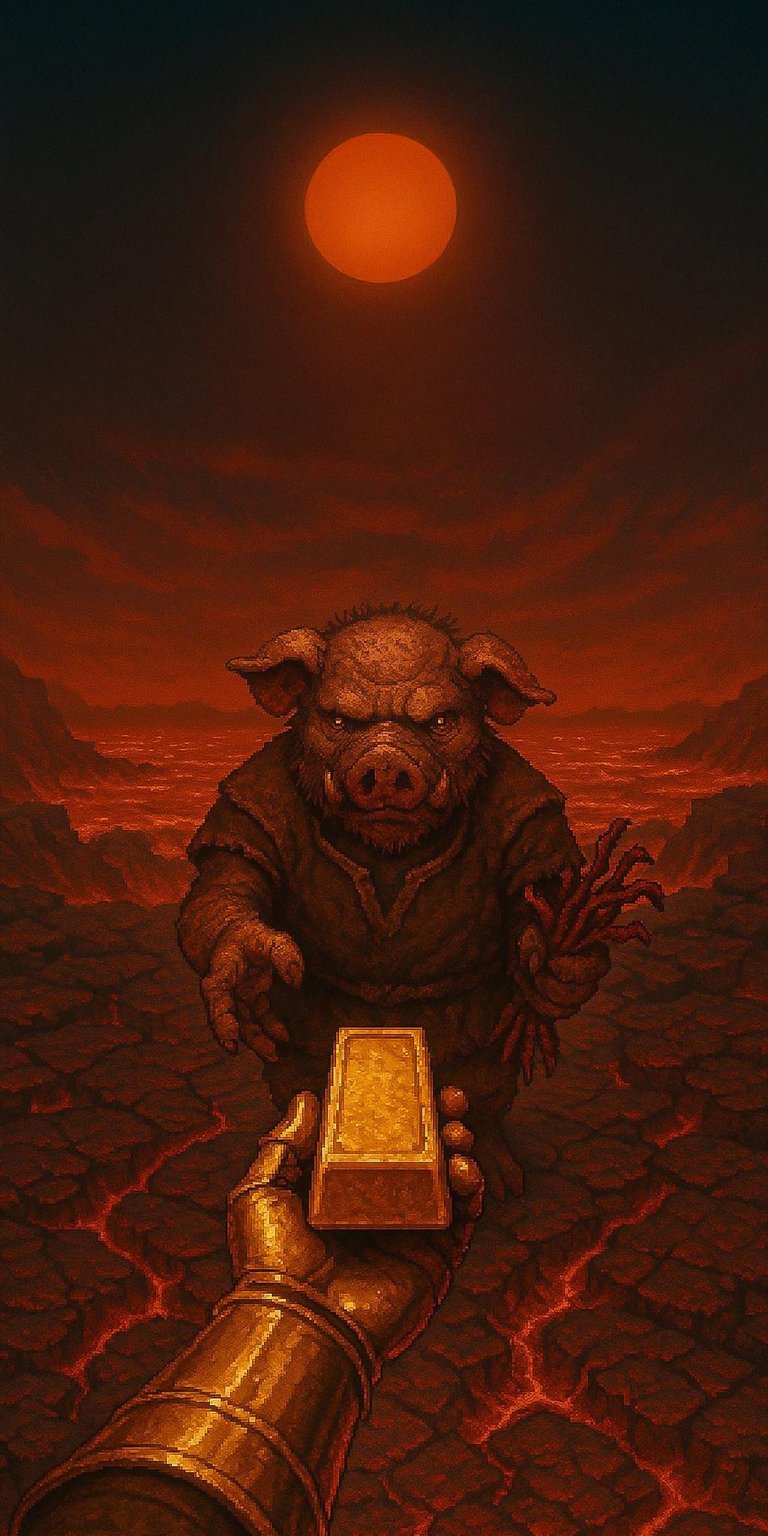 Minecraft Piglin pixel art iPhone wallpaper 4K