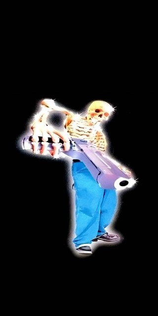 Skeleton gangster wallpaper HD iPhone