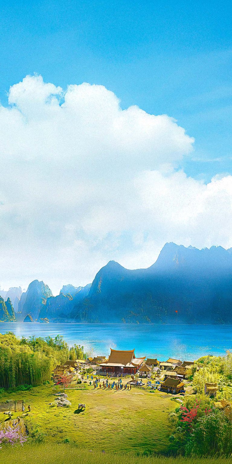 Shang Chi movie village wallpaper for mobile