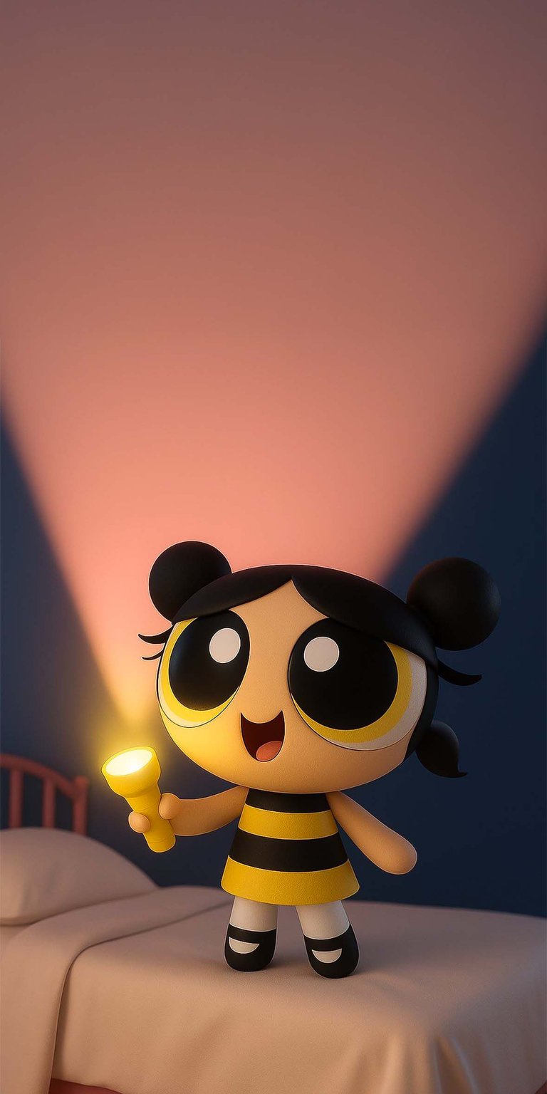 Buttercup holding flashlight iPhone wallpaper
