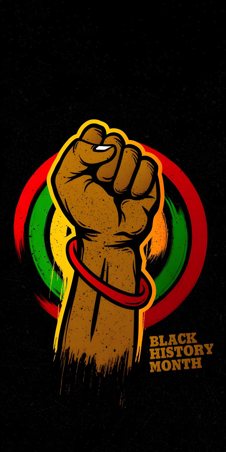 A clean graphic wallpaper featuring a raised fist encircled by red, green, and yellow. This Aesthetic wallpaper brings a bold look to your iPhone.