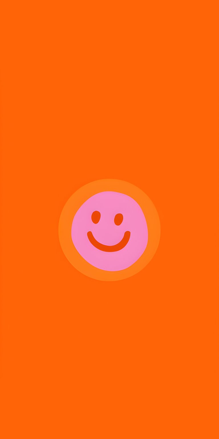 Smiley colorful orange and pink cute wallpaper