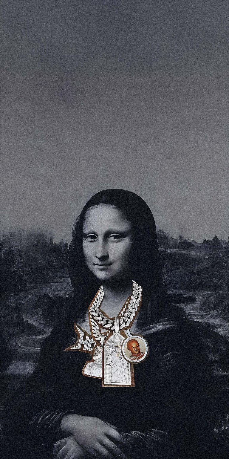 Monalisa with chains wallpaper iPhone