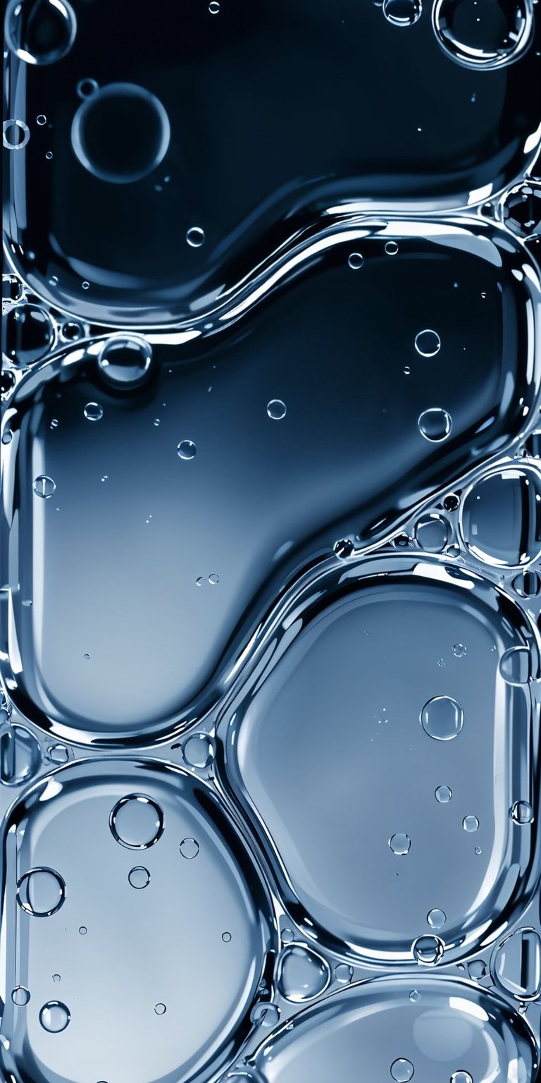 This striking water bubbles 4K wallpaper is perfect for your iPhone, featuring a mesmerizing macro view of perfectly formed bubbles and their reflections. The image showcases the clean lines and smooth curves of water, capturing the subtle refractions.