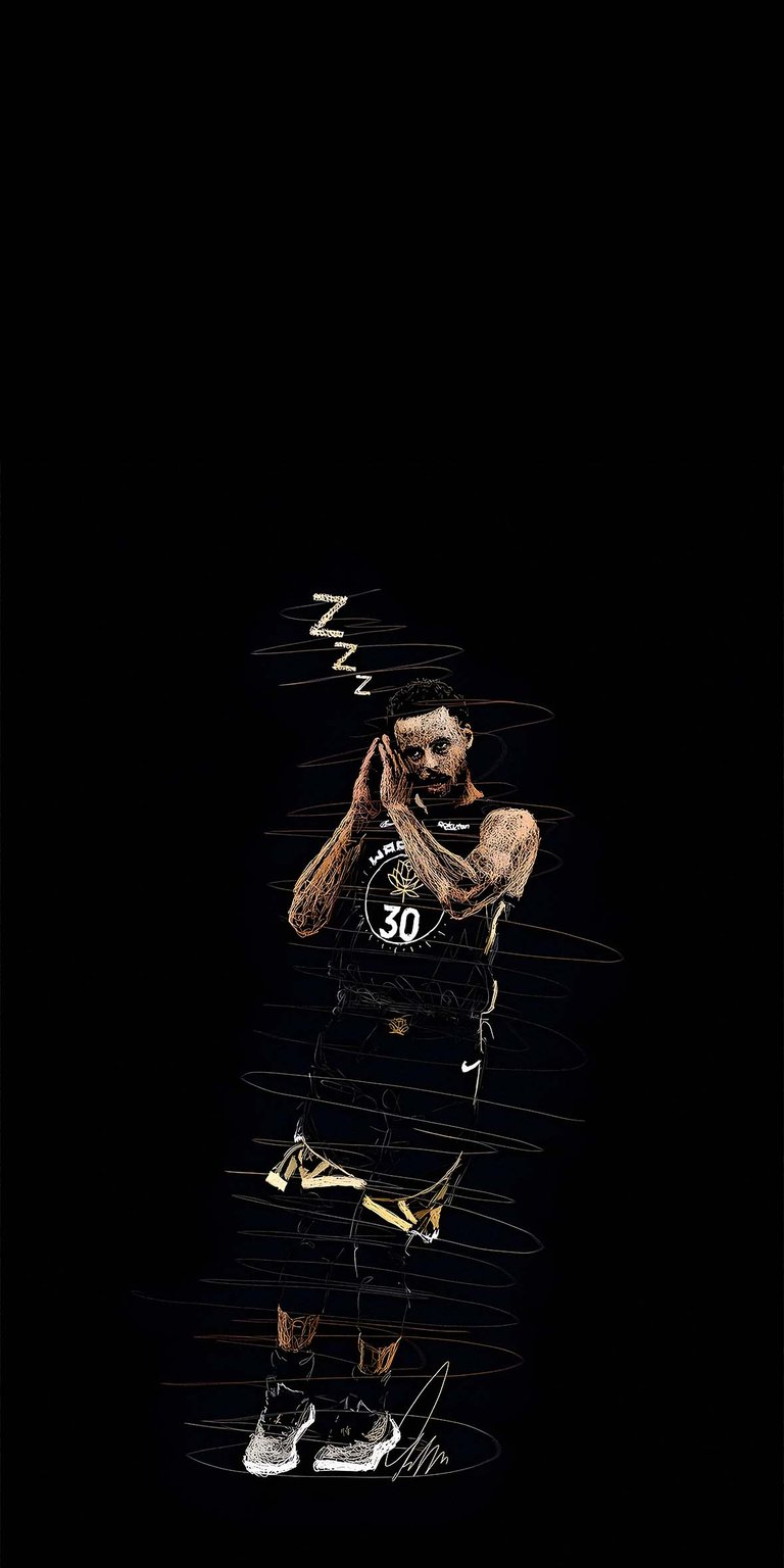 Stephen Curry sleep pose art 4k wallpapers