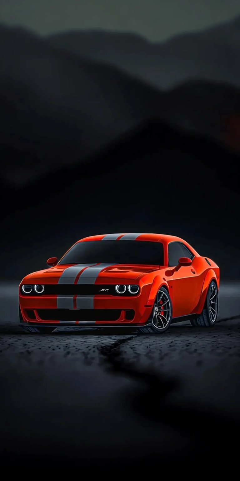 Challenger red iPhone wallpaper 4K