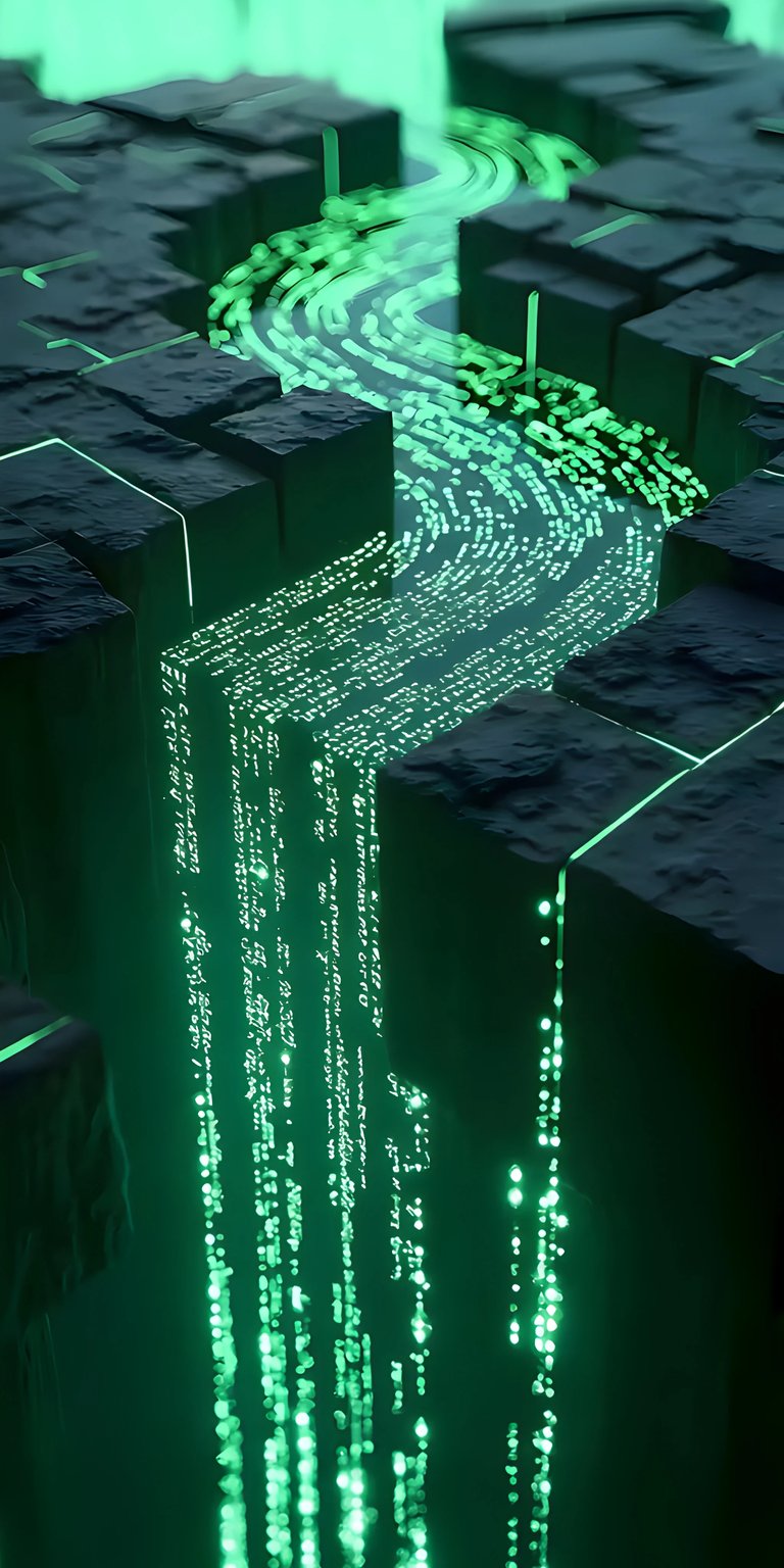 Code falls wallpaper for iPhone 4K