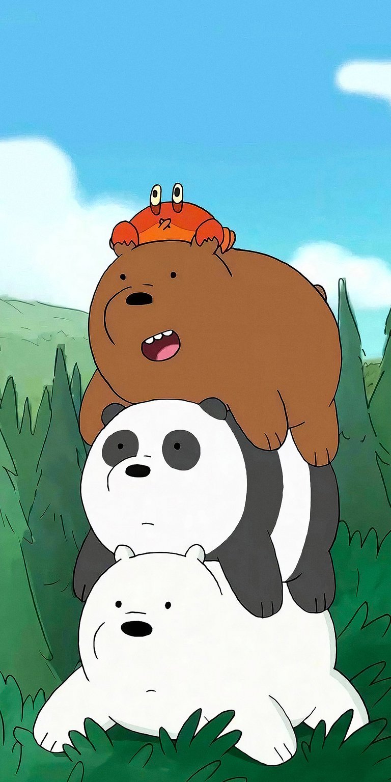 Grizzly, Panda and Ice Bear wallpaper iPhone 4k