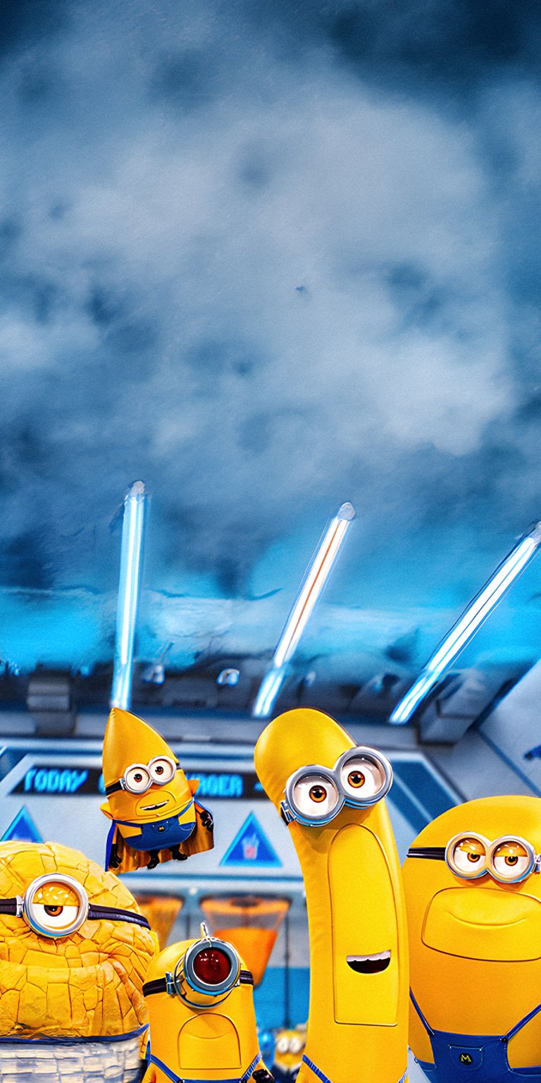 Minions in different shape wallpaper iPhone