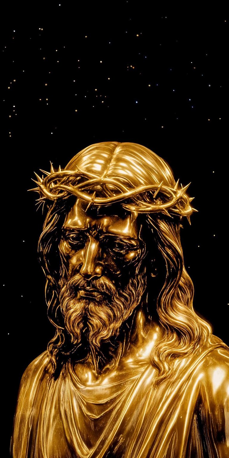 Jesus Golden Aesthetic Wallpaper for iPhone 4K