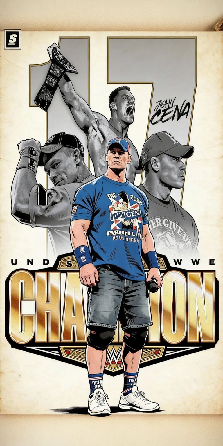 A high-definition 4K wallpaper featuring the legendary WWE Superstar John Cena in a powerful, vintage-style poster. The design highlights his 'Undisputed' status during his prime wrestling career, perfect for fans of WWE, professional wrestling, and sports icons. The poster art includes classic typography and imagery associated with the 16-time world champion.