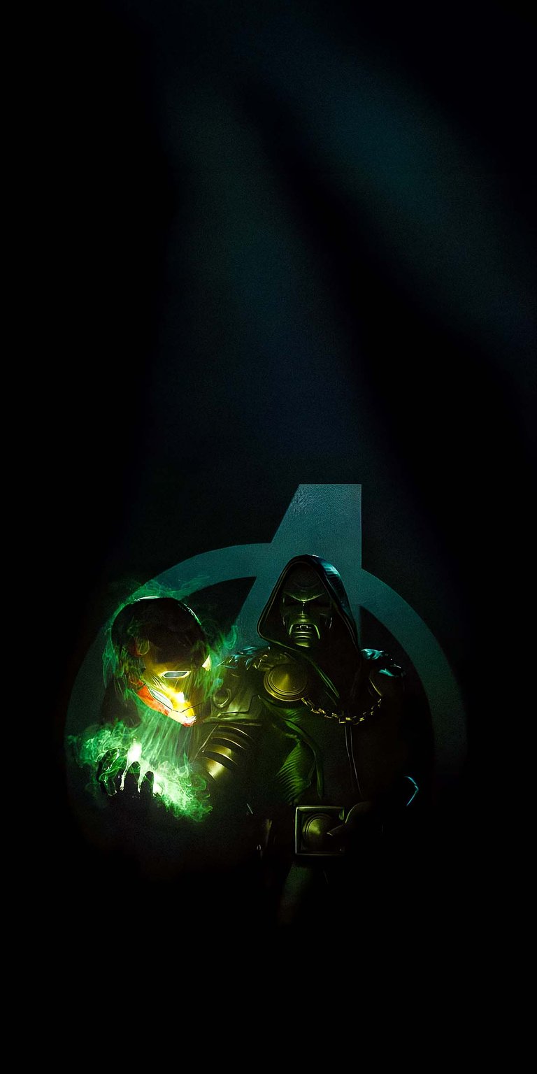 Doctor Doom with Iron Man Helmet Wallpaper HD iPhone