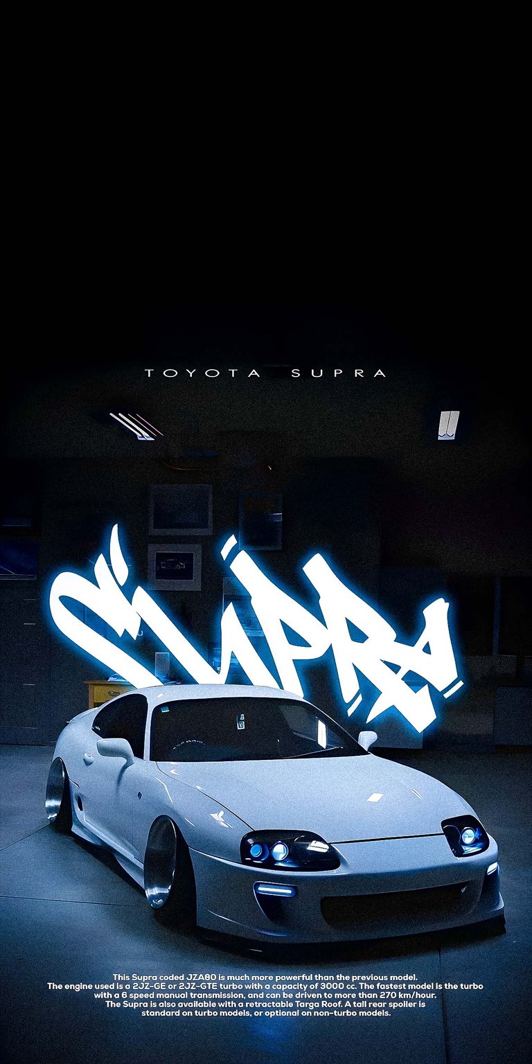 Toyota Supra white wallpaper iOS HD
