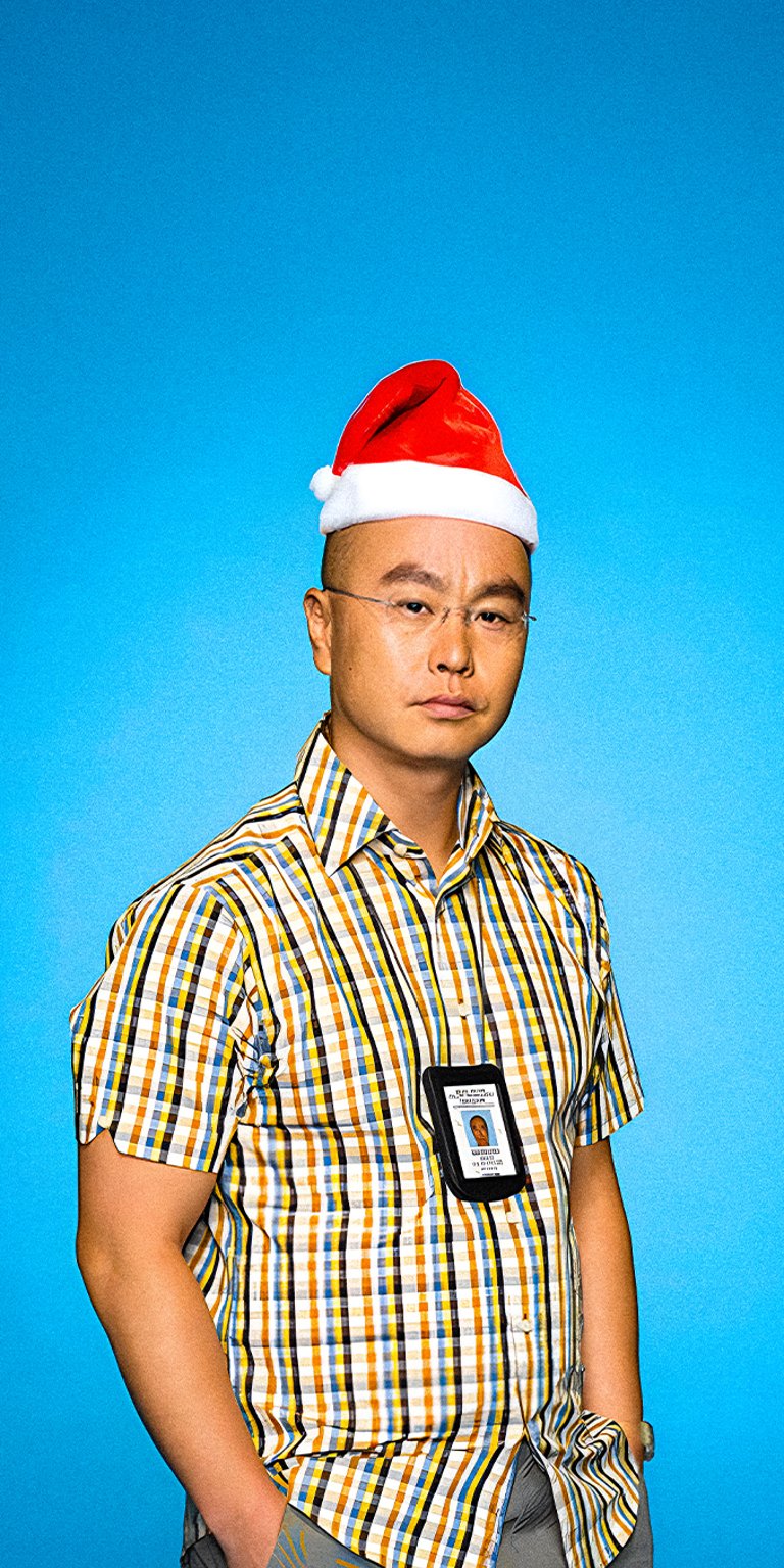 Vince Masuka with santa hat portrait wallpapers