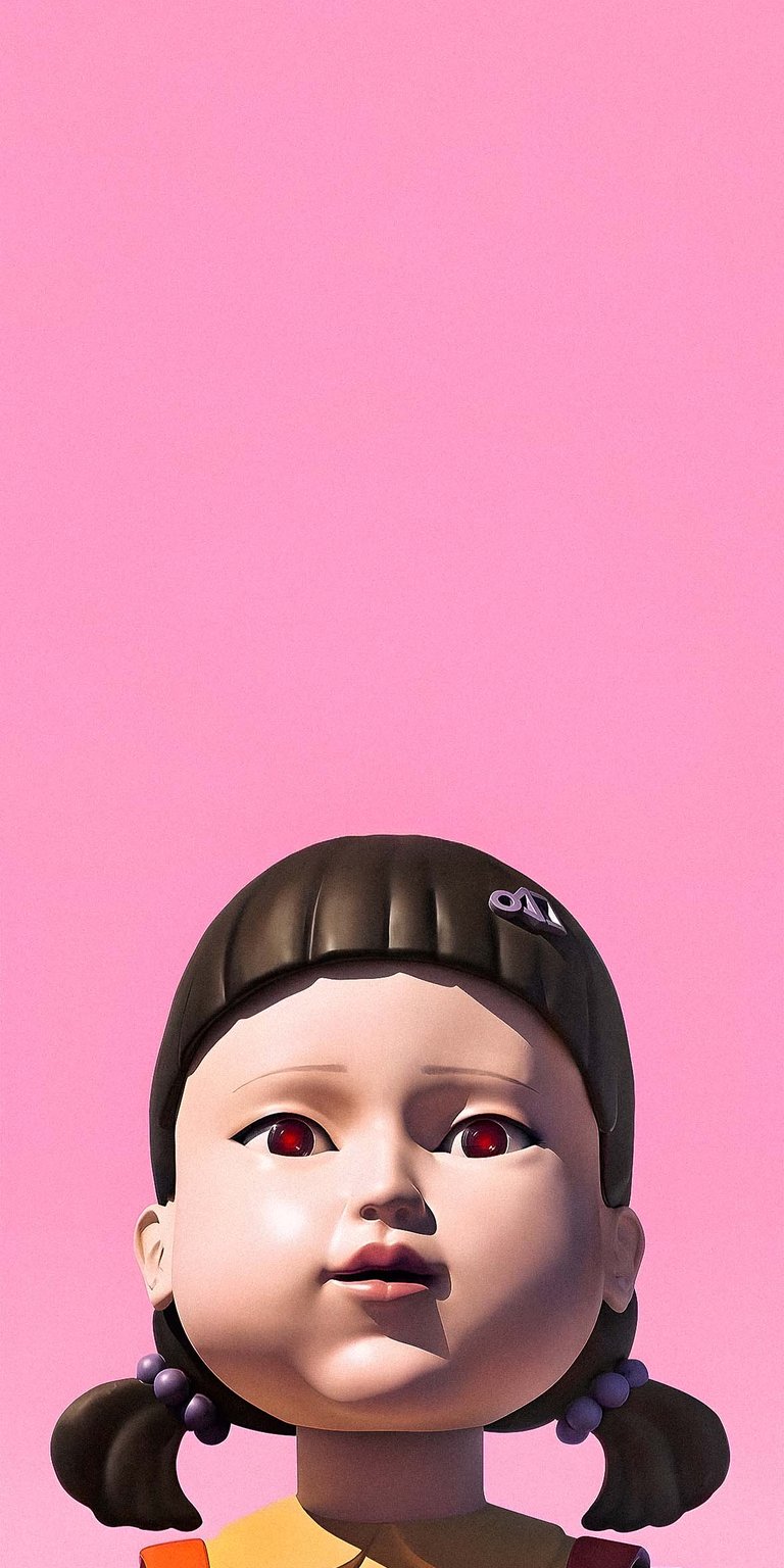 Squid game killer doll portrait wallpaper