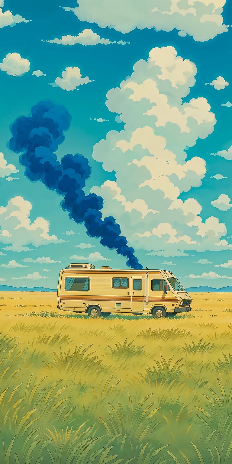 RV in grassy area wallpapers for iPhone HD