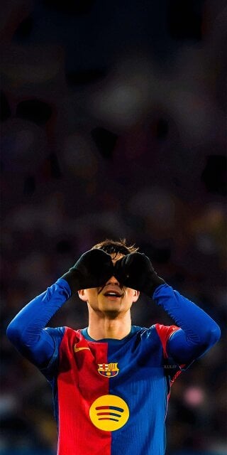 Pedri González telescope pose wallpaper