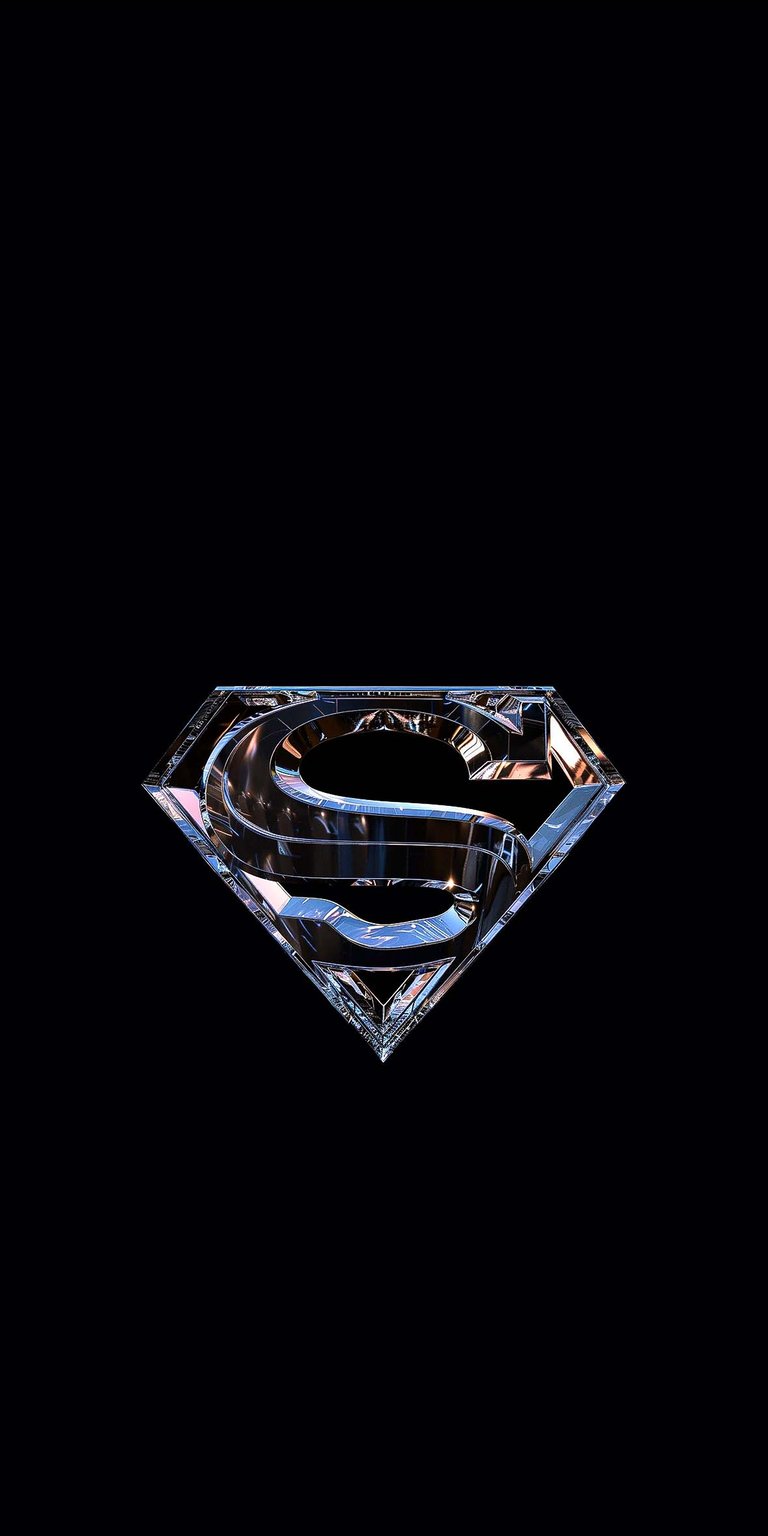 Superman logo crystal wallpaper 4K iPhone