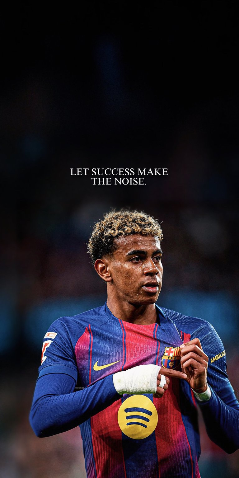 Get this Lamine Yamal, a Spanish professional football player who plays as a right winger for FC Barcelona and the Spain national team 4k football wallpaper
