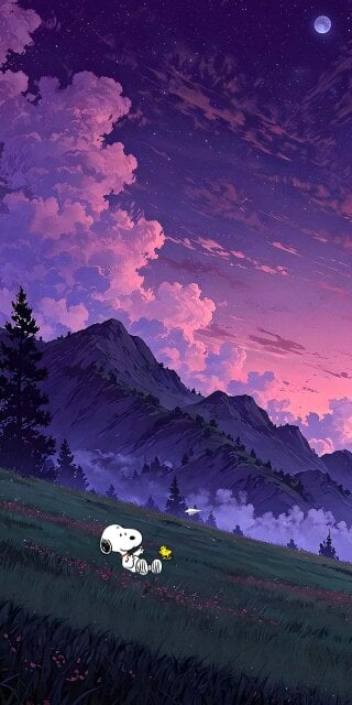 Snoopy chilling wallpaper for iPhone
