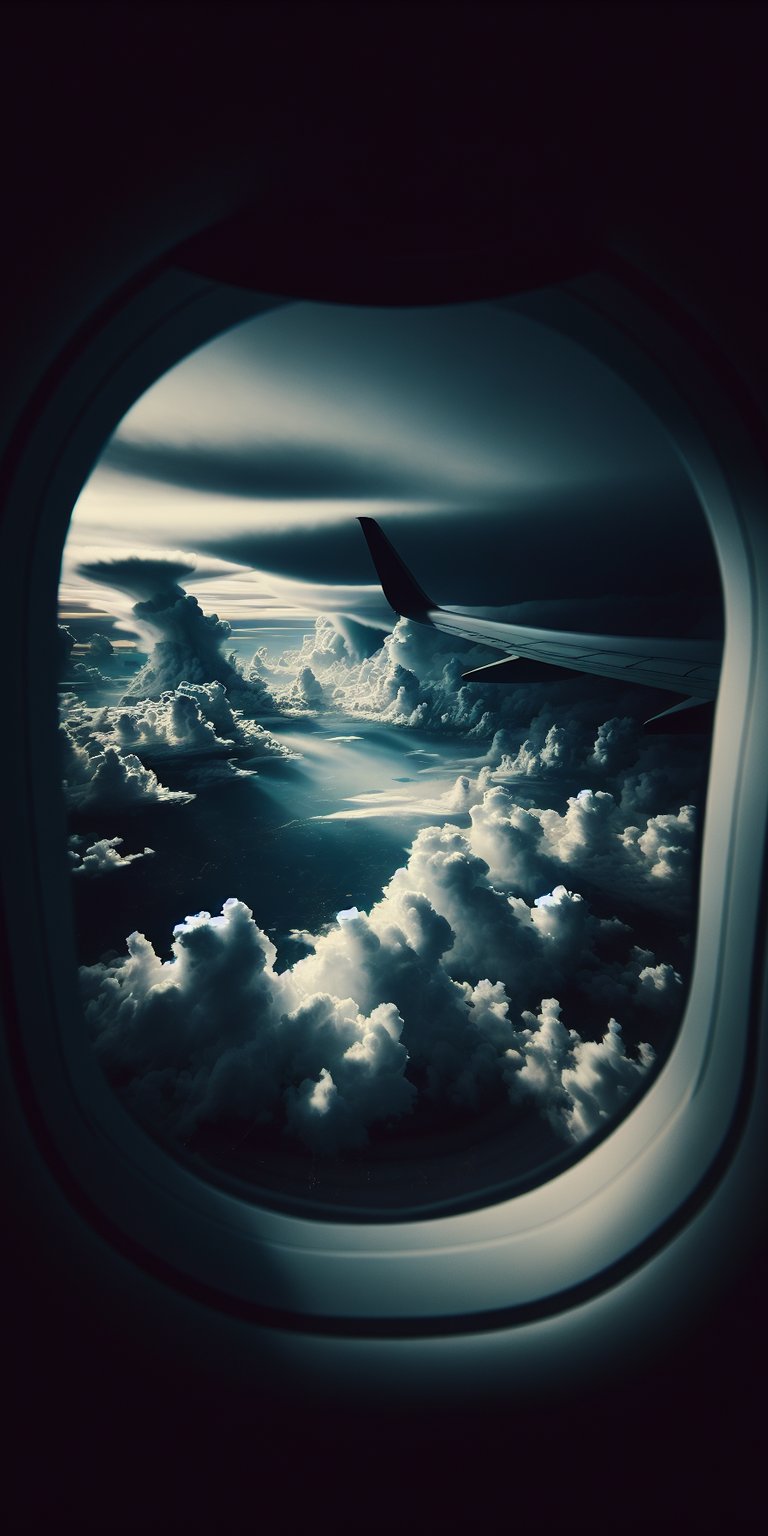 Plane flying above the clouds wallpaper