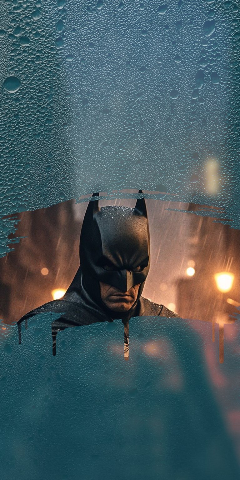 Batman behind mist glass iPhone wallpaper HD