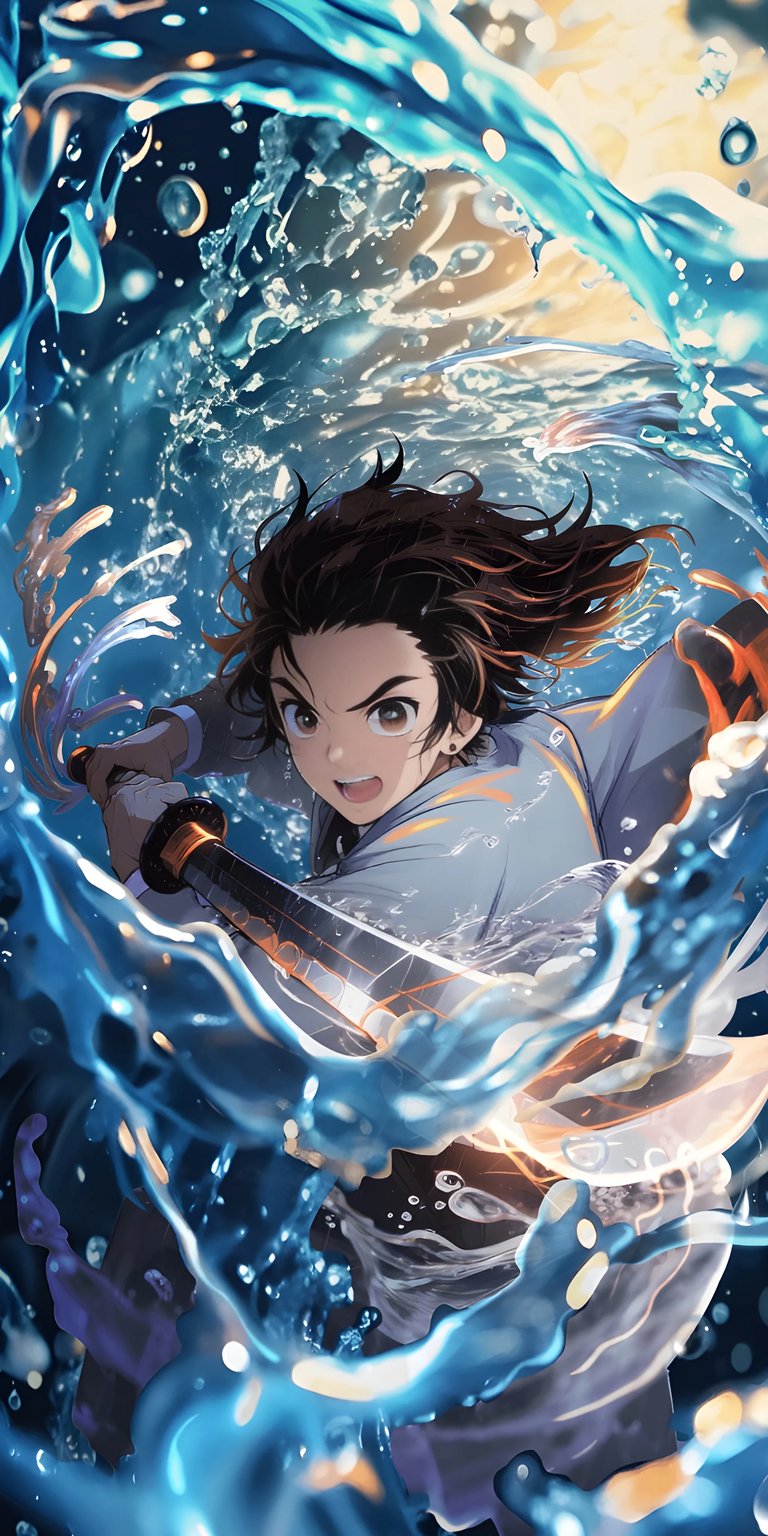 Demon Slayer 3D spatial wallpaper iPhone 4K