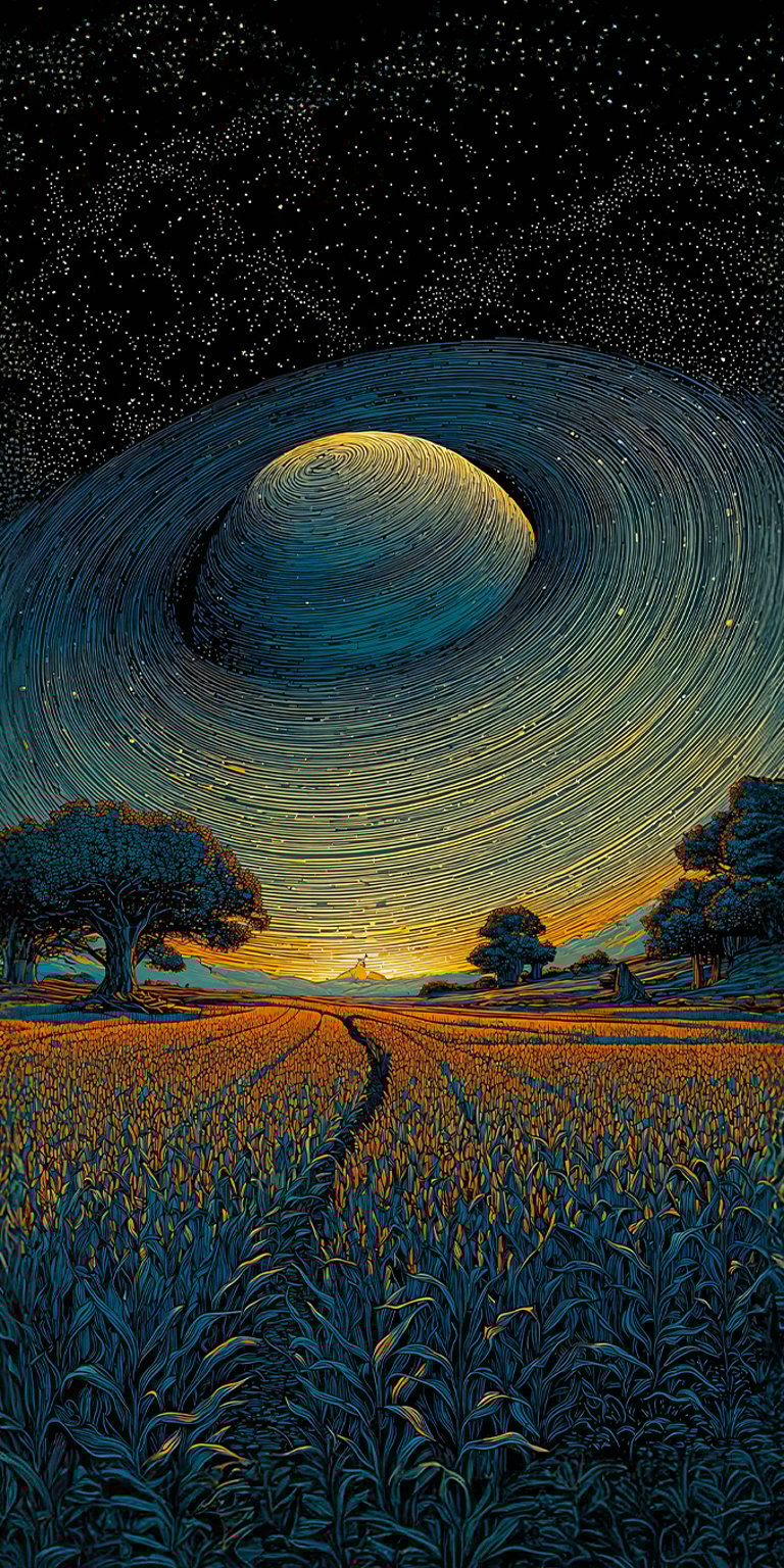 Dreamy Pointillism wallpaper iPhone 4K