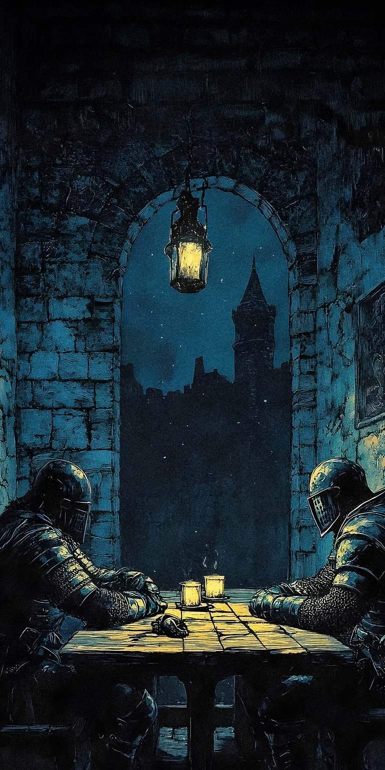 Knights having dinner wallpaper HD iOS