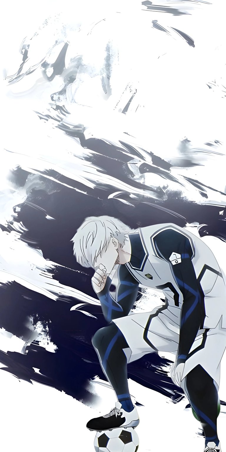 This dynamic 4K live wallpaper for iPhone features Seishiro Nagi from Blue Lock in an intense soccer pose with a stylized ink-splash background. It is the ultimate anime wallpaper for fans looking to showcase Nagi’s genius skill and white-haired aesthetic.