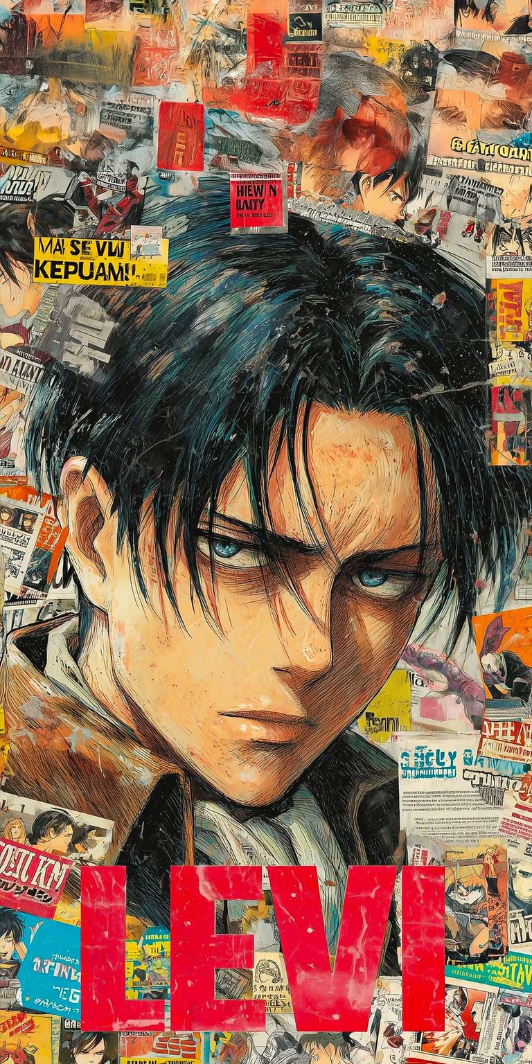 Levi Ackerman poster art iPhone wallpaper 4K
