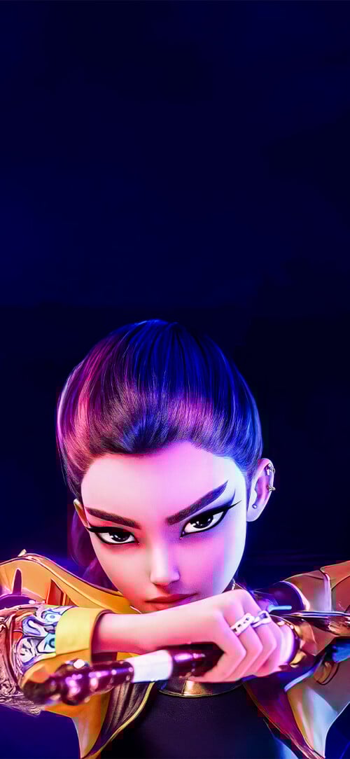 Kpop Demon Hunters matching trio wallpaper iPhone 4K