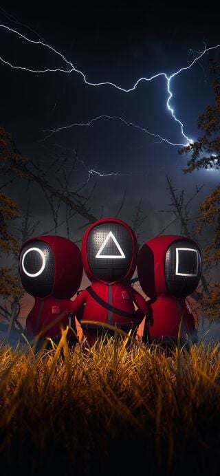 Squid game pink guards wallpaper HD wallpaper