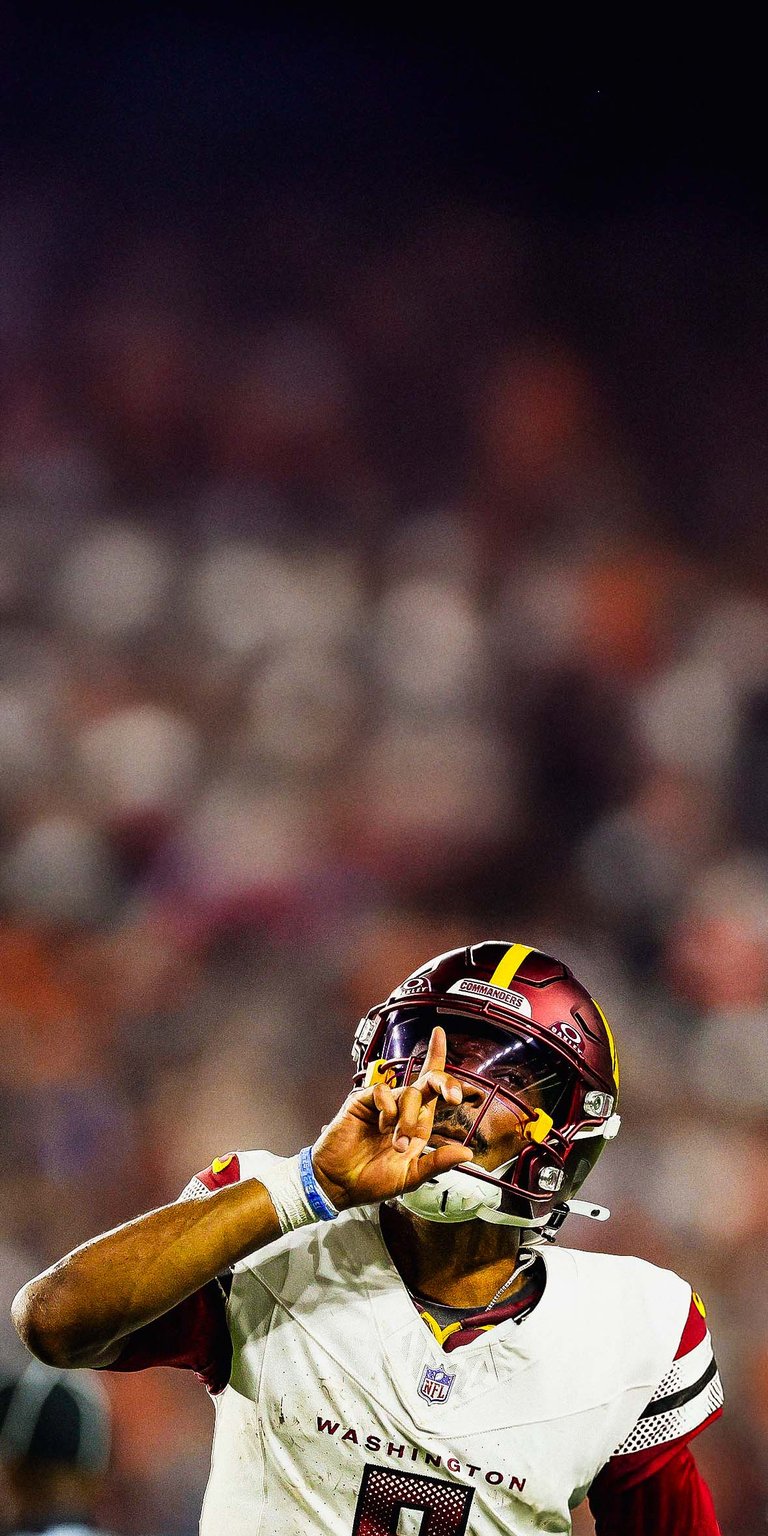 Jayden Daniels of the  celebrates Wallpaper iPhone