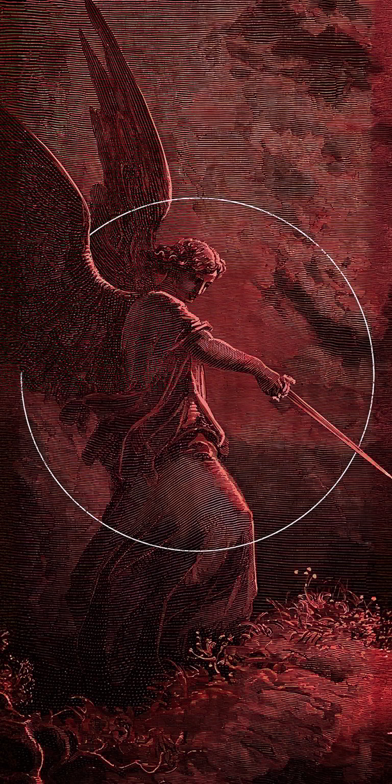 Fallen angels art wallpaper iPhone 4K