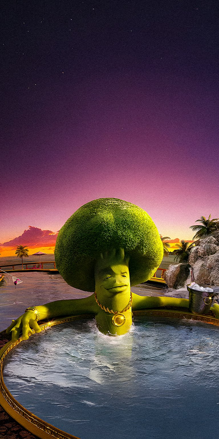 Gangster Broccoli meme wallpaper for iPhone