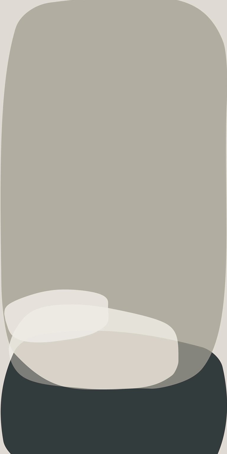 Download this unique abstract shapes 4K wallpaper for your iPhone. Featuring layers of overlapping shapes in dark gray, beige and white, this wallpaper offers a clean and modern look.