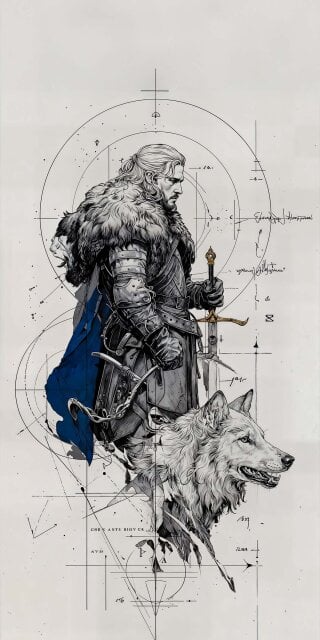 Jon Snow art iPhone wallpaper HD