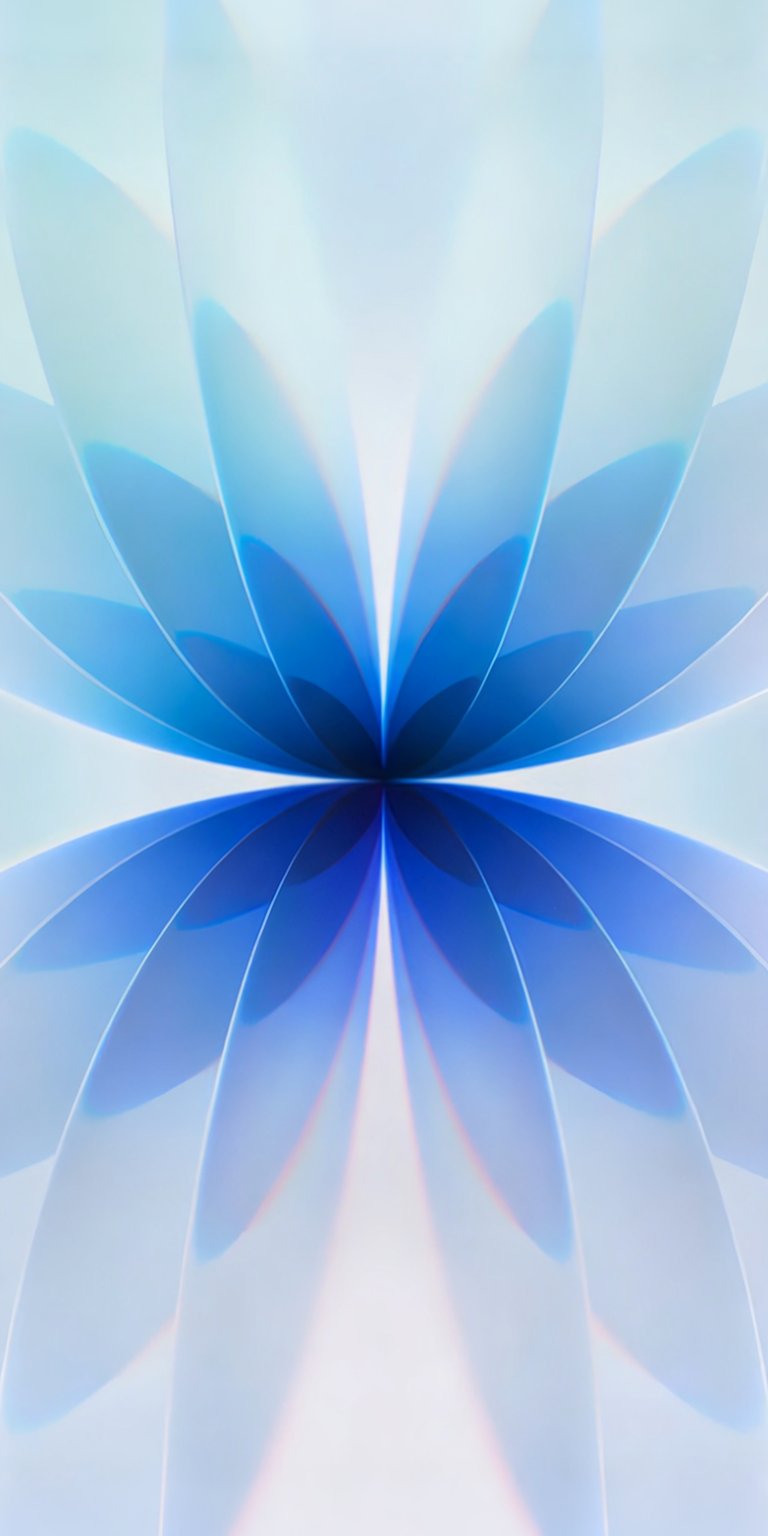 iPhone 17 mist blue flower wallpaper 4K