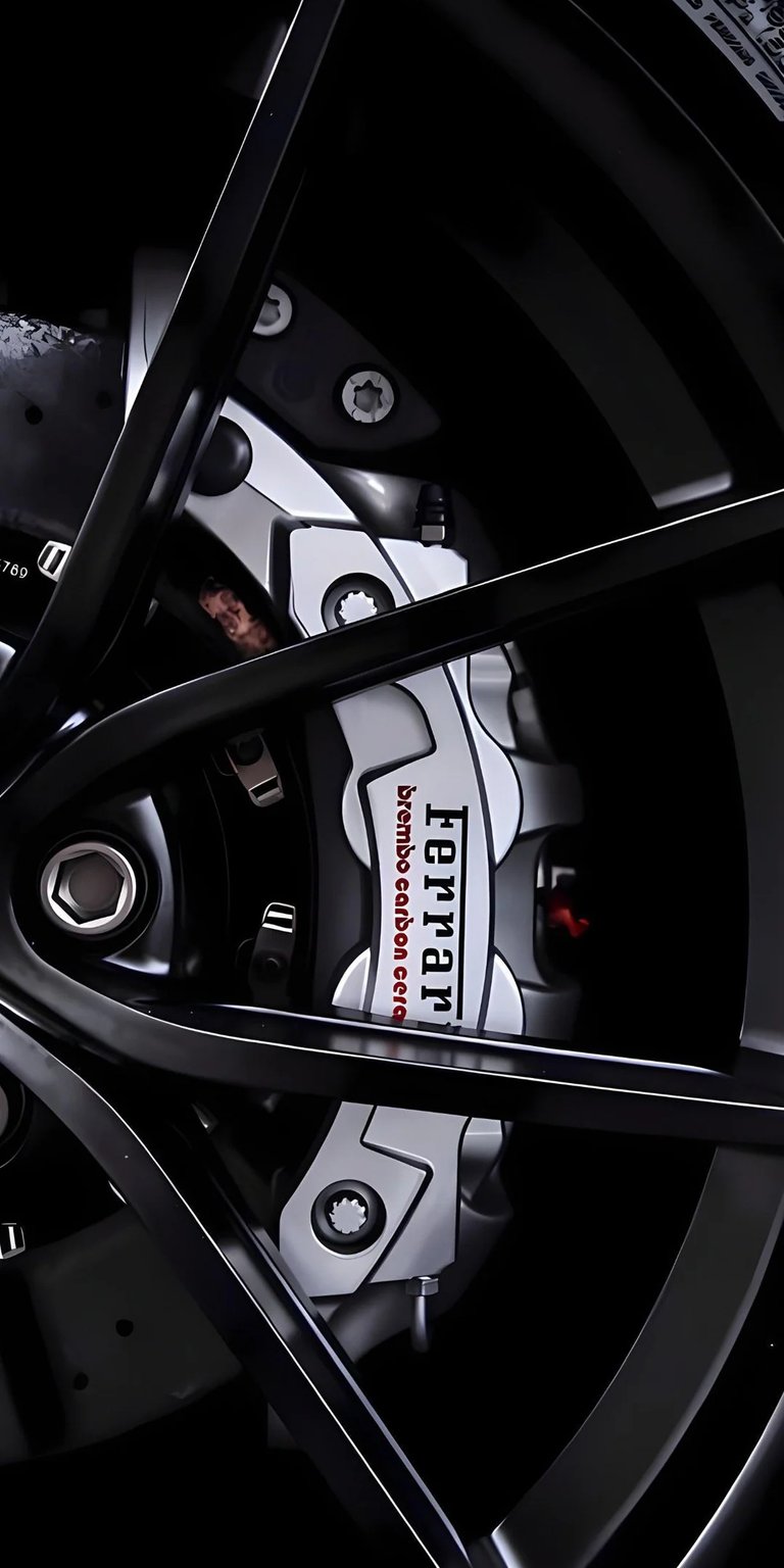 Experience automotive precision with this 4K wallpaper showcasing detailed Brembo calipers and carbon ceramic textures. This sleek mobile wallpaper is perfect for car enthusiasts looking for a high-performance aesthetic on their device.