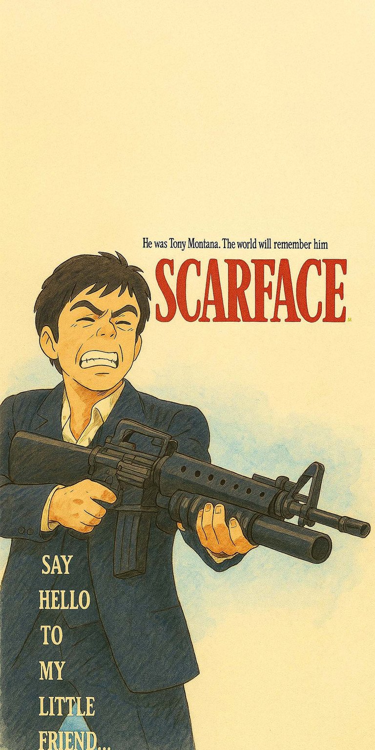 Scarface Movie Poster Ghibli Wallpaper mobile HD