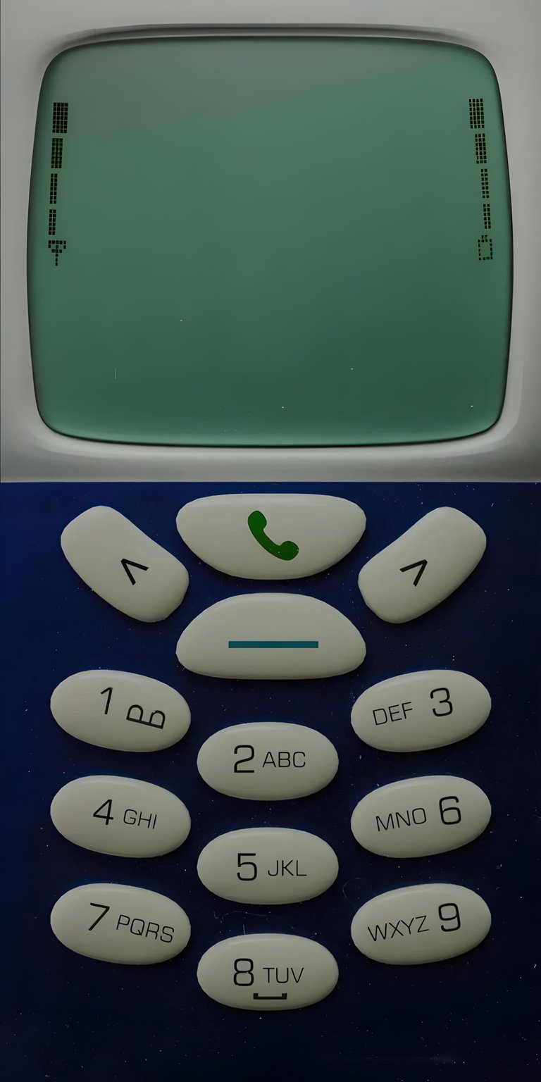 Nokia 3310 4K wallpaper highlighting the classic keypad phone with green retro screen display. This nostalgic wallpaper looks crisp on iPhone and fits perfectly within minimalist aesthetic wallpapers themes.