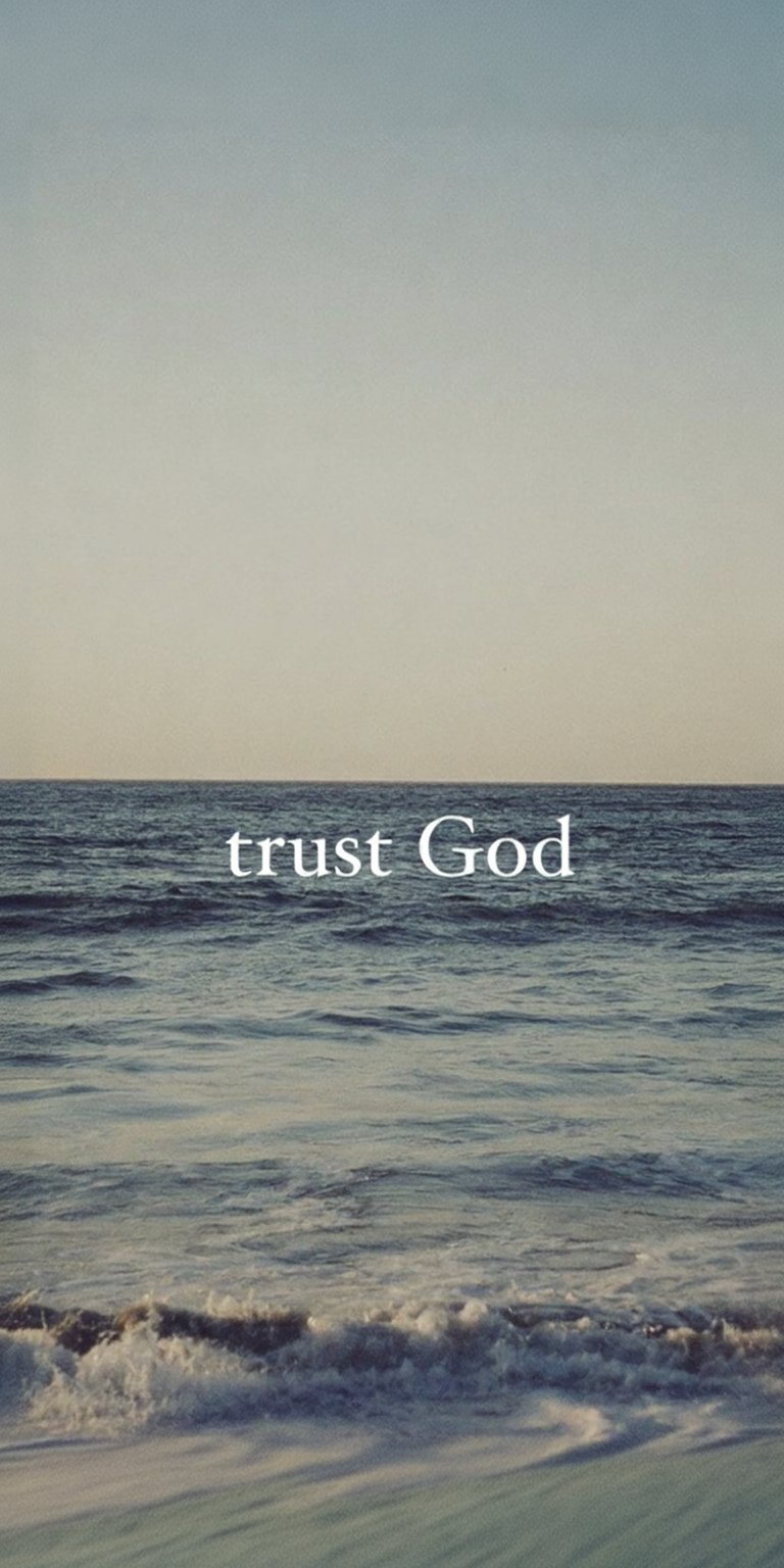 Trust God ocean iPhone wallpaper HD