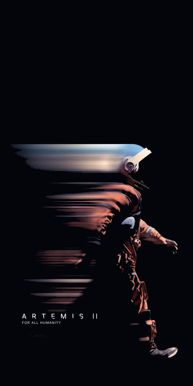 Enhance your iPhone with this high-speed Artemis II mission wallpaper featuring cinematic motion blur and sleek astronaut silhouettes. This 4K mobile background captures the intensity of space exploration with high-contrast lighting and deep black textures.