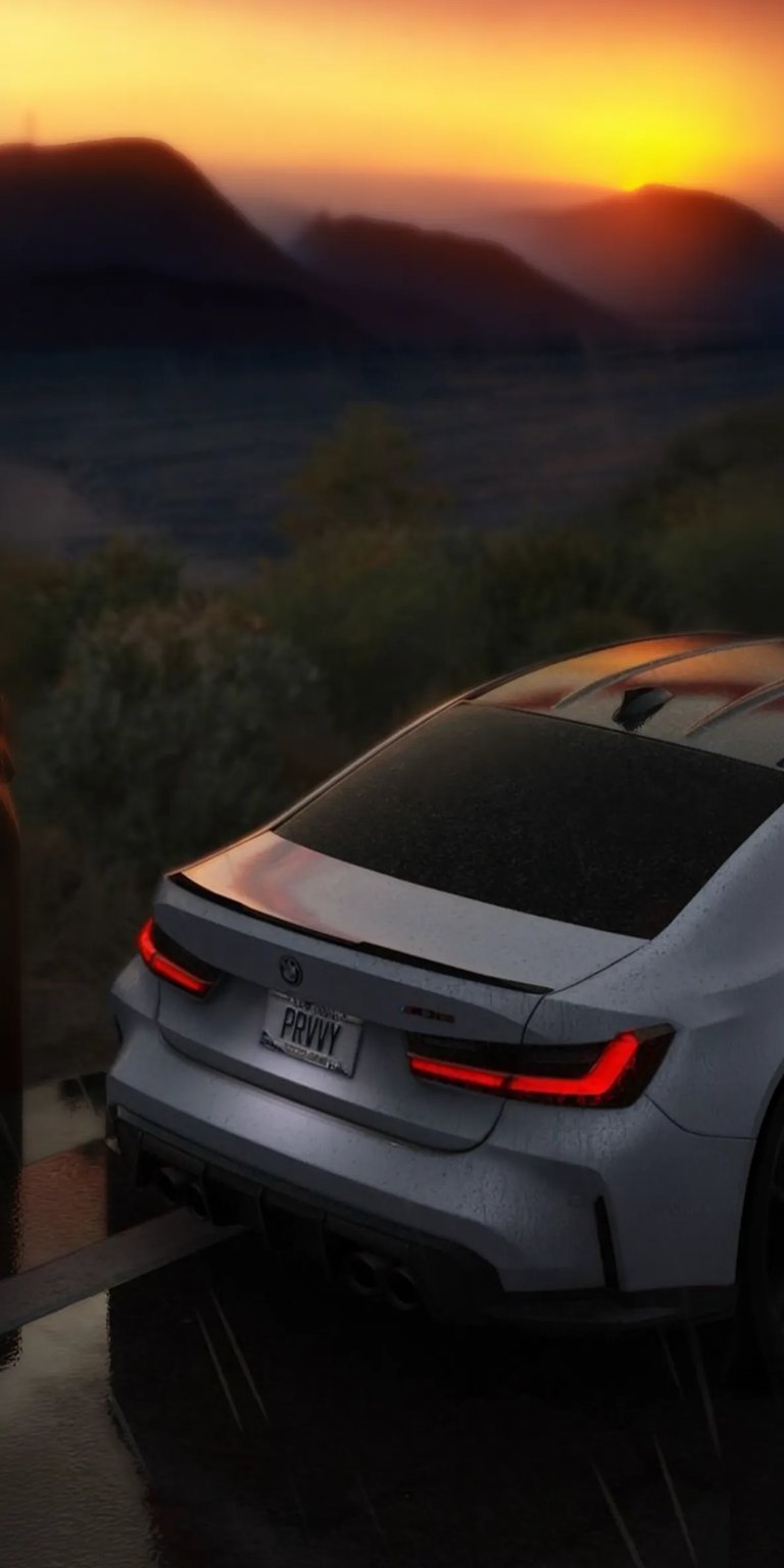 BMW M4 tail light iOS wallpaper HD